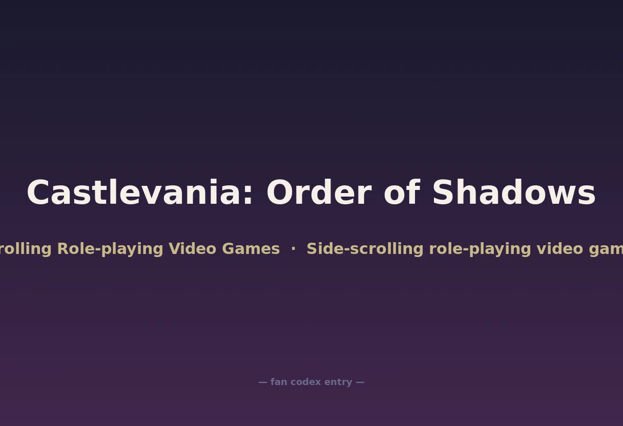 Castlevania: Order of Shadows